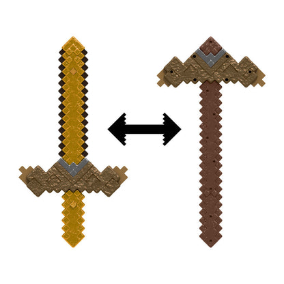 Espada y pico transformable Minecraft 2 en 1 de Mattel - 2
