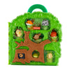 Estuche portátil en forma de árbol con 8 figuras de animales del bosque Little People