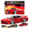 Set Mattel Brick Shop Hot Wheels ’90 Acura NSX rojo con coche metálico