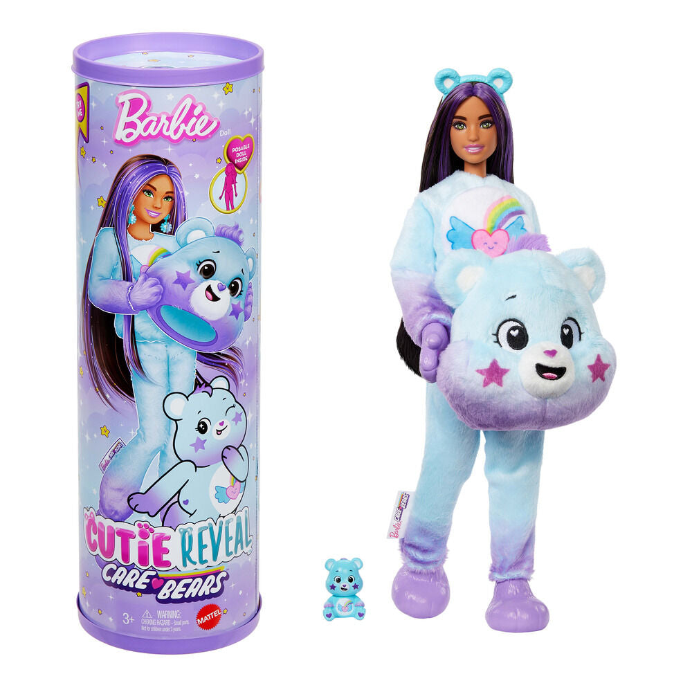 Muñeca Barbie Cutie Reveal Care Bears con disfraz de osito y accesorios - 3