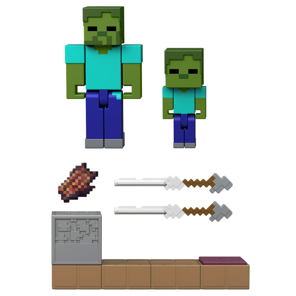 Figura articulada Minecraft Redstone Charged con trampa y accesorios - 2