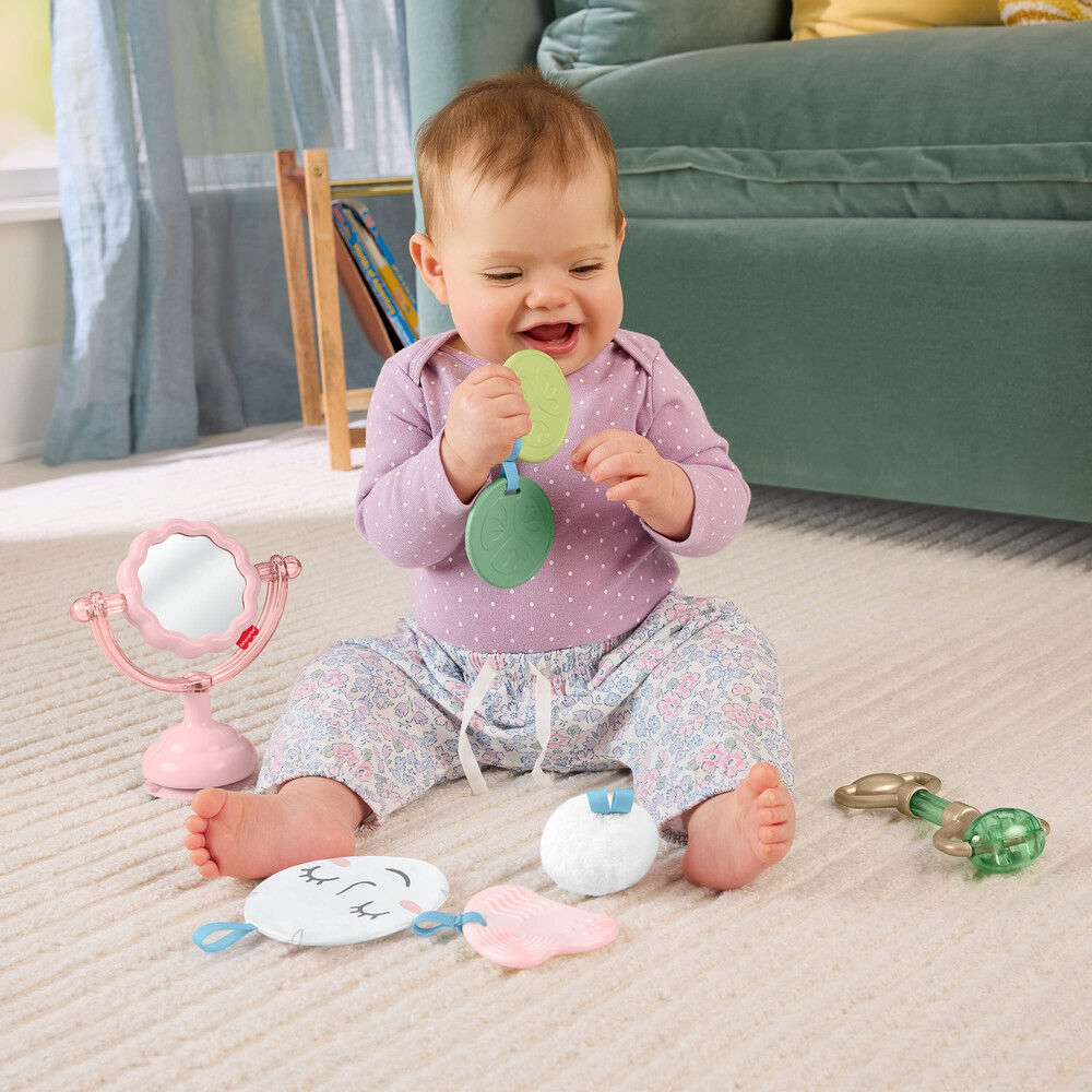 Set sensorial de cuidado personal Fisher-Price con seis juguetes para bebé - 3