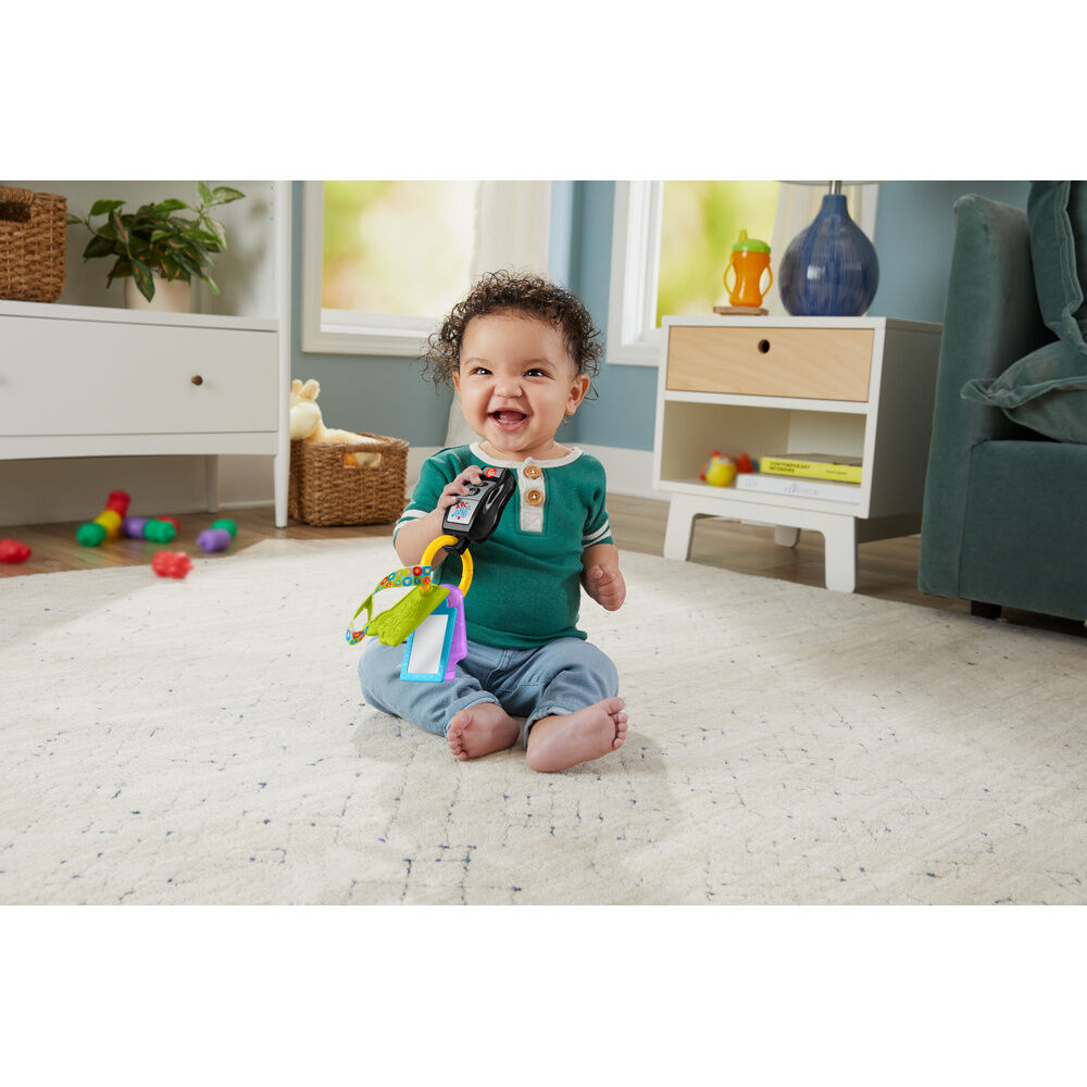 Llaves de aprendizaje Fisher-Price Ríe y Aprende con correa y actividades para bebé - 3