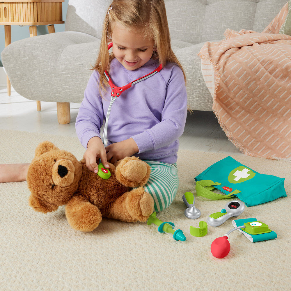 Maletín Pequeño Doctor Fisher-Price con accesorios médicos de juguete - 2