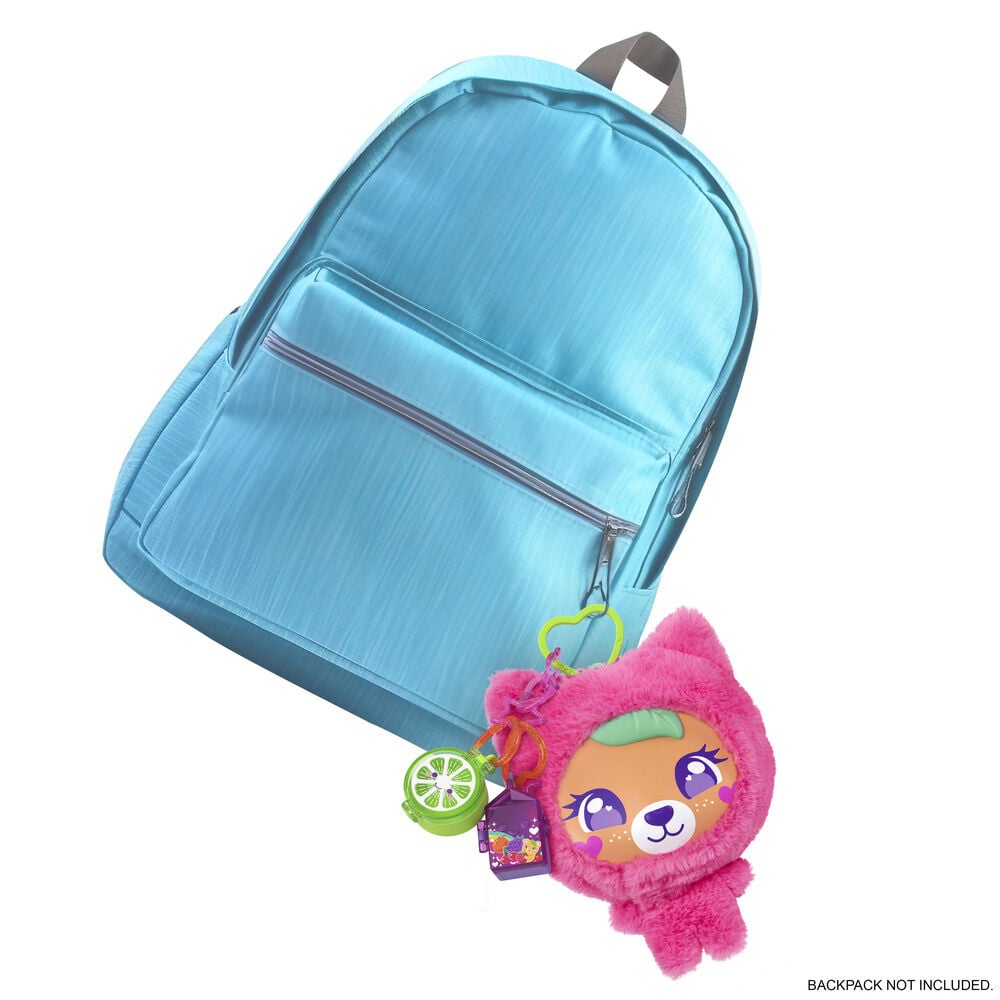 Estuche Polly Pocket con osito de peluche rosa, muñeca, mascotas y accesorios de fruta - 4