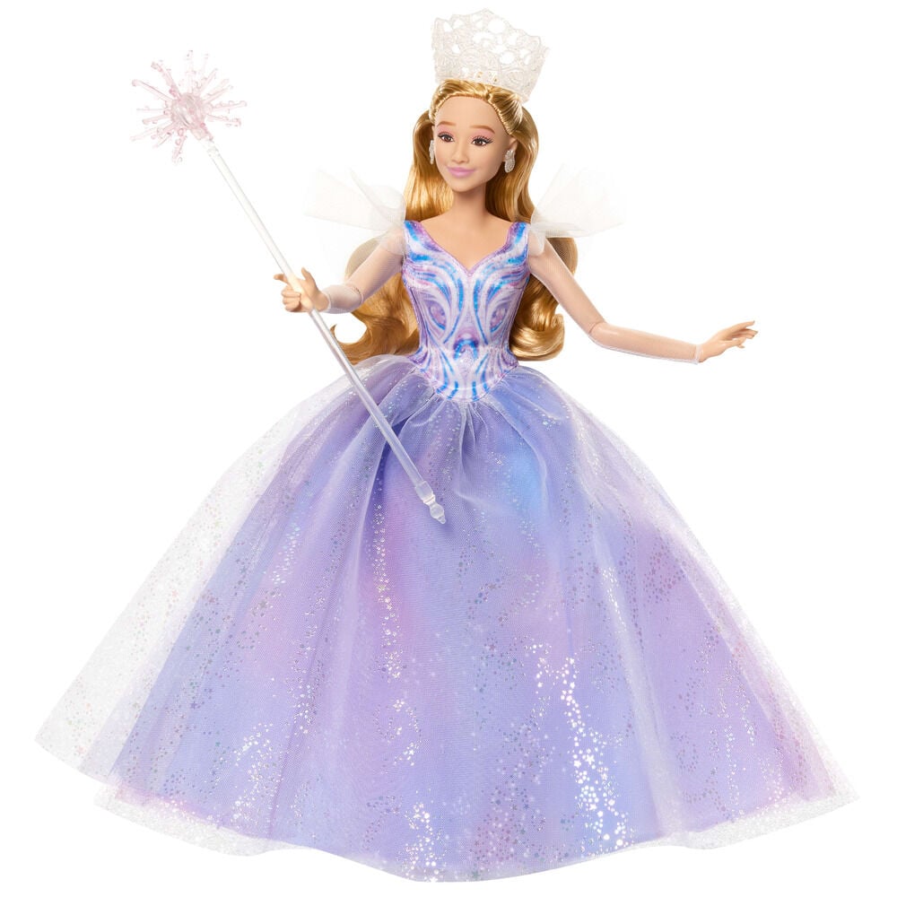 Muñeca Glinda Upland de Wicked con vestido lavanda, tiara y varita - 3