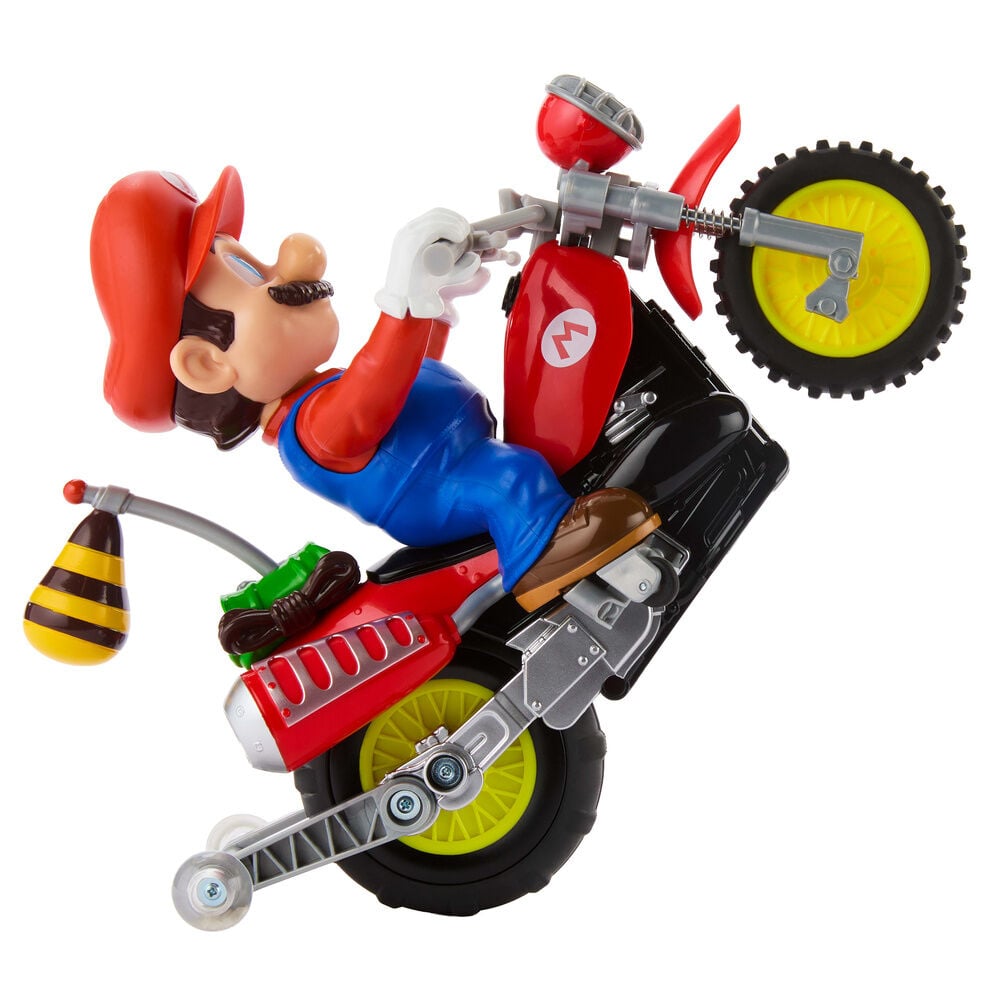 Moto teledirigida Hot Wheels RC de Mario para hacer caballitos - 4