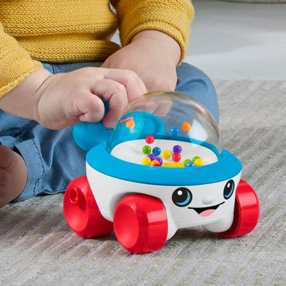 Vehículo palomitero Fisher-Price con ruedas rojas y palomitas de colores - 3