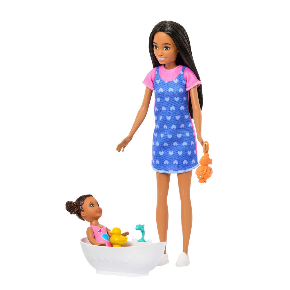 Muñecas Barbie Skipper Babysitters con bebés y accesorios de cuidado infantil - 5