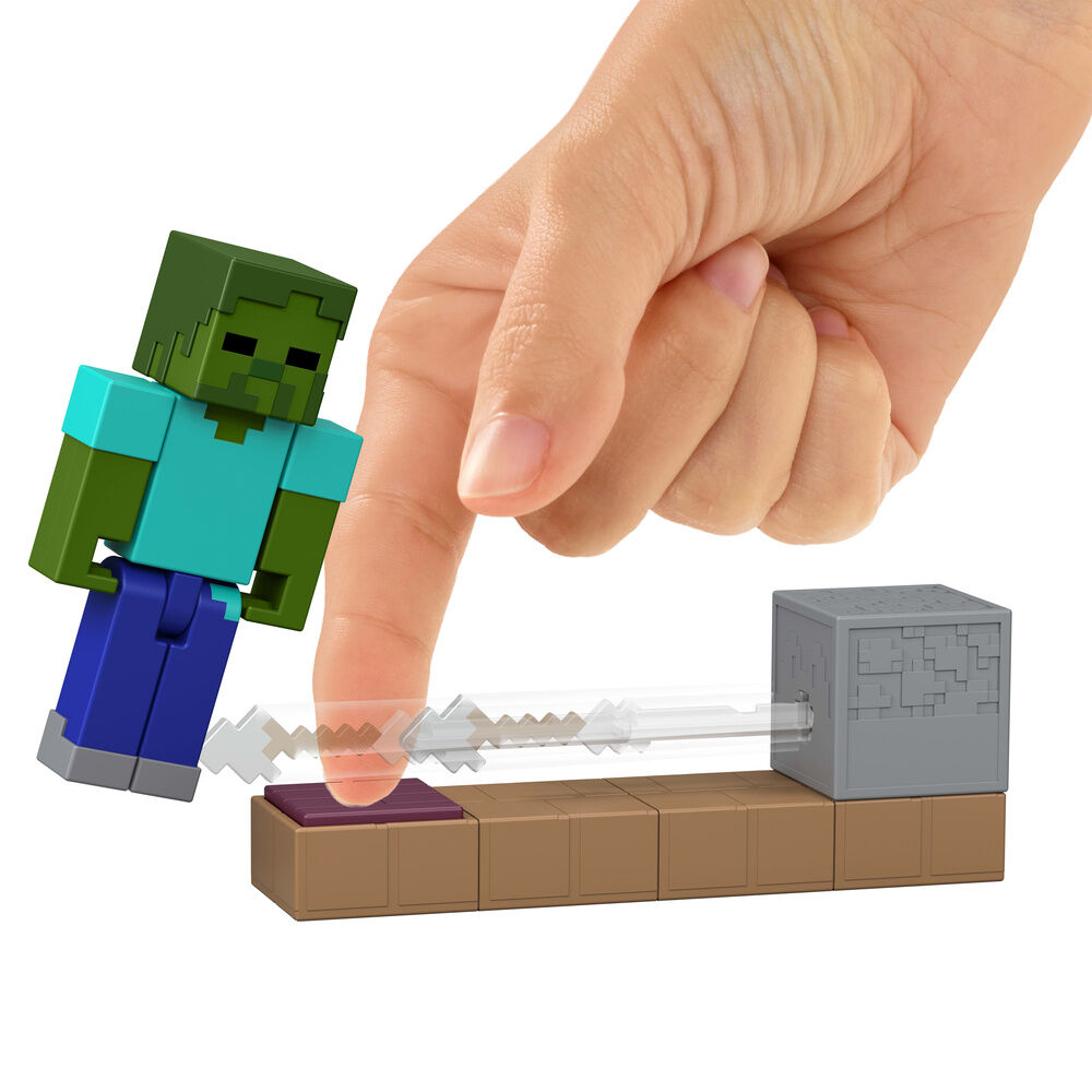 Figura articulada Minecraft Redstone Charged con trampa y accesorios - 4