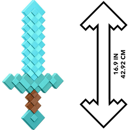 Espada de Diamante Minecraft de juguete en turquesa y marrón - 5