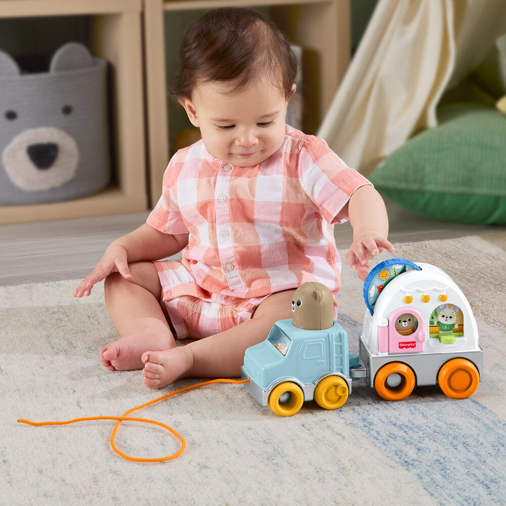 Caravana arrastrable Fisher-Price con todoterreno y remolque - 5