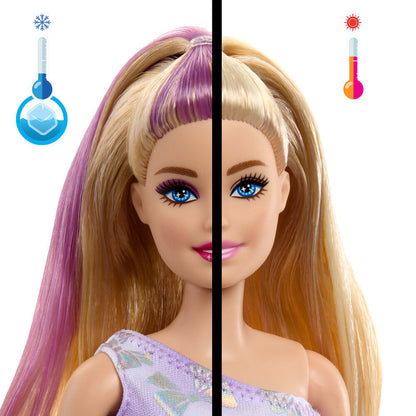 Muñeca Barbie Party Reveal con saco de dormir y mascota - 11
