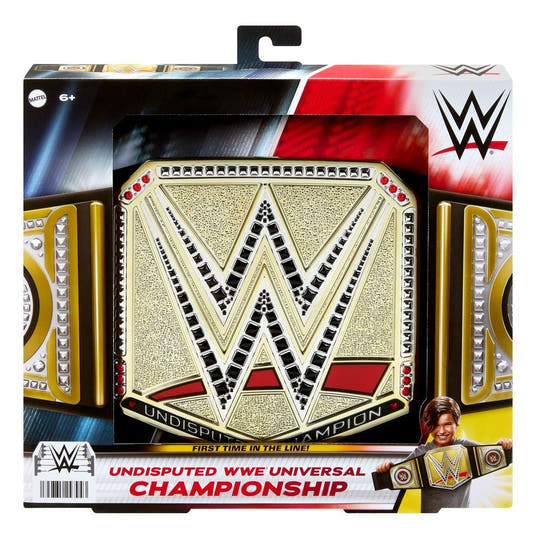 Cinturón del Campeonato Universal Indiscutible WWE con placas doradas y plateadas - 5