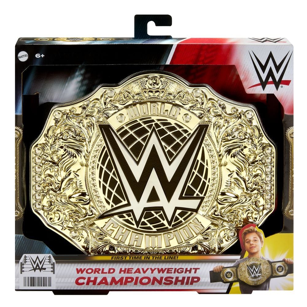 Cinturón negro y dorado del Campeonato Mundial de Pesos Pesados WWE - 5