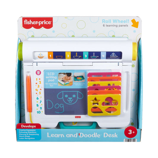 Escritorio Fisher-Price con pizarra borrable, lápiz y seis plantillas - 5