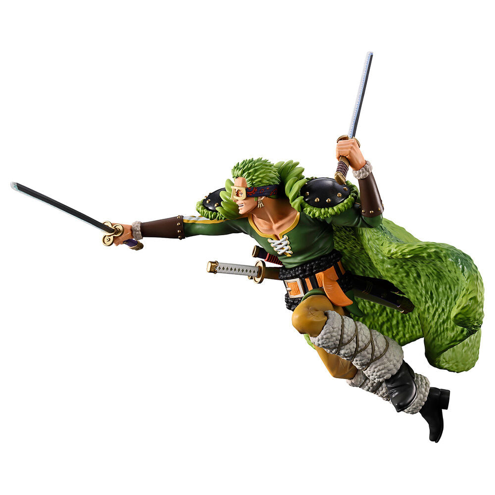Figura de Roronoa Zoro de One Piece con espadas y capa verde - 3