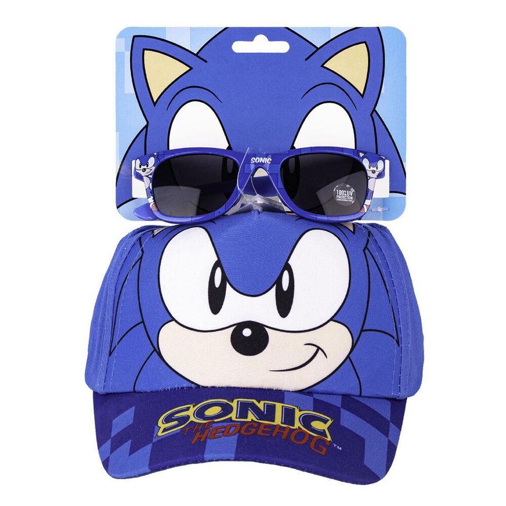 Set de gorra azul y gafas de sol de Sonic The Hedgehog