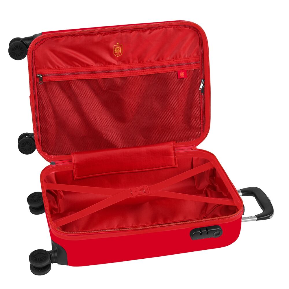 Maleta trolley roja de cabina SAFTA con escudo de la Selección Española - 2