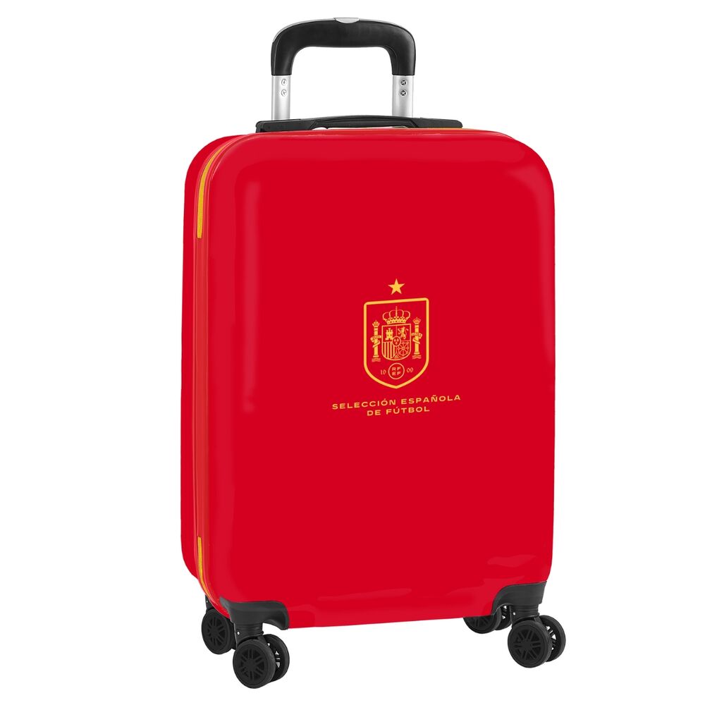 Maleta trolley roja de cabina SAFTA con escudo de la Selección Española