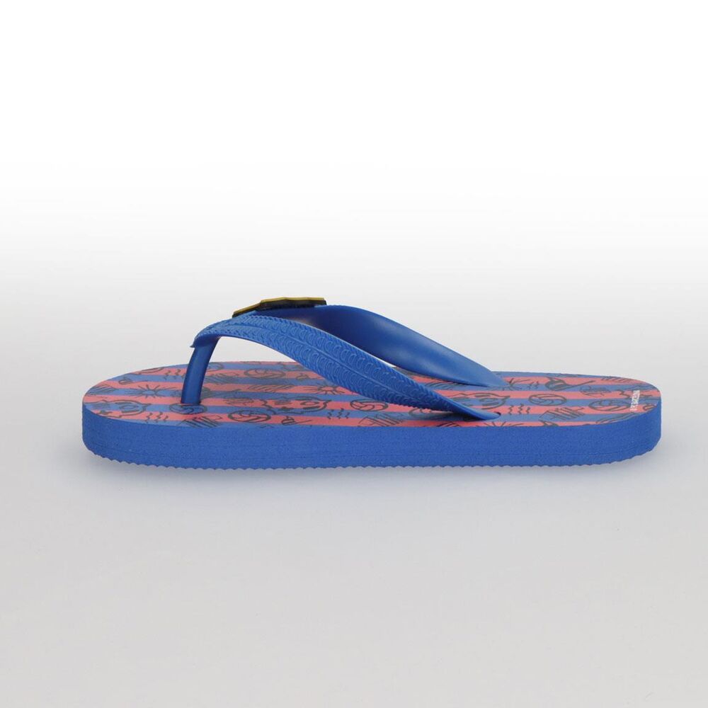 Chanclas infantiles F.C. Barcelona azules y rosas con escudo - 2