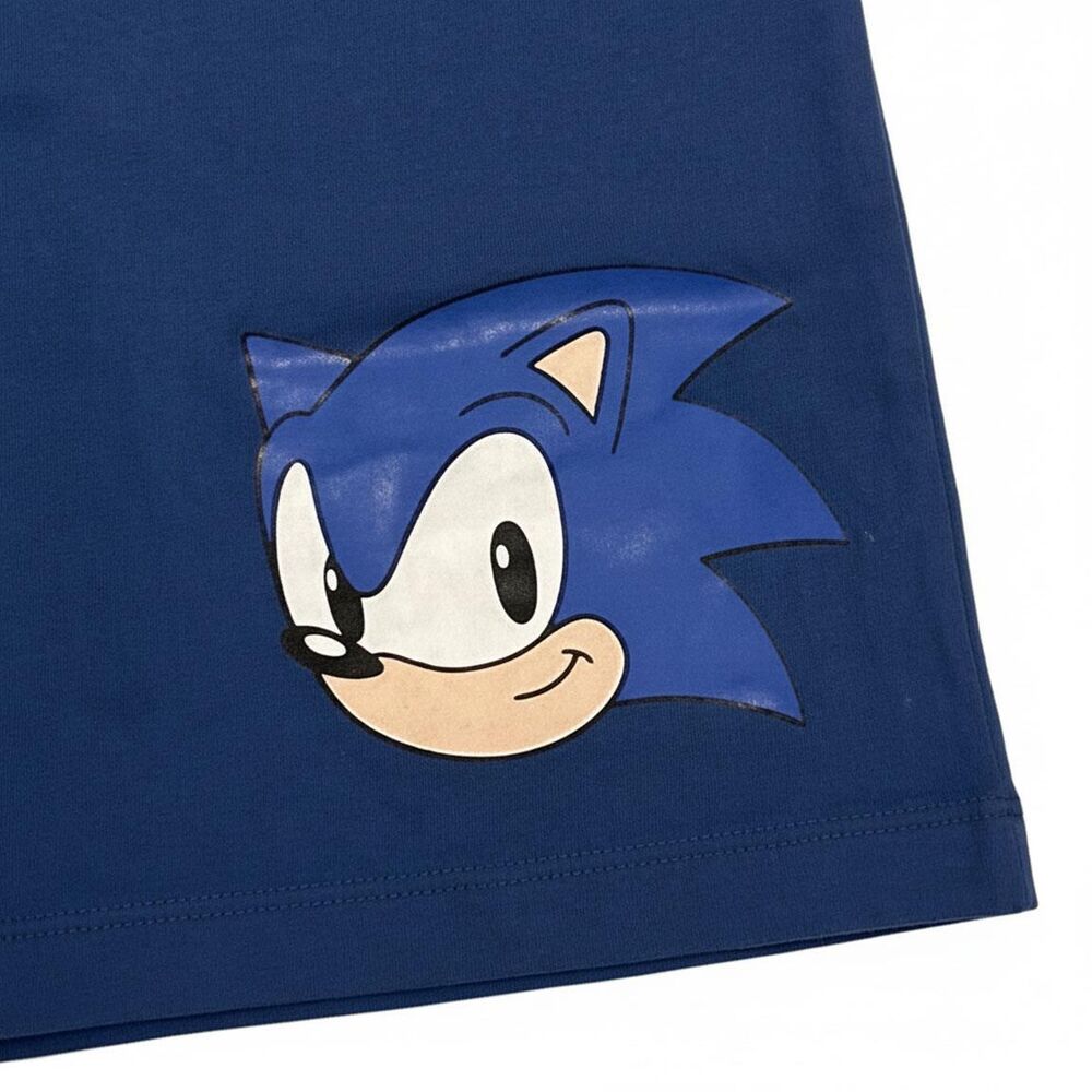 Conjunto infantil azul de Sonic con camiseta y pantalón corto - 3