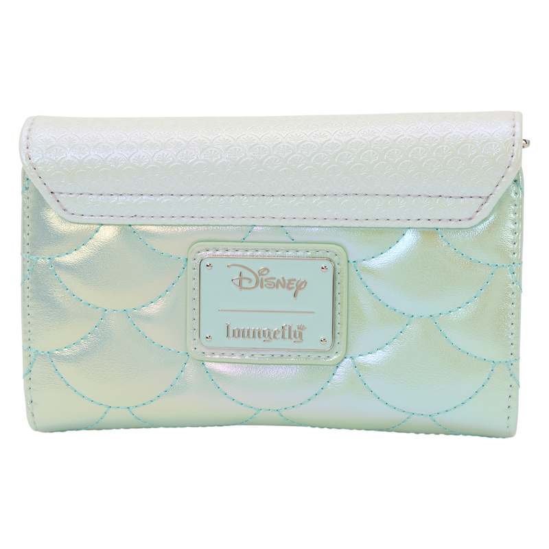 Cartera Loungefly iridiscente de La Sirenita con lazo y concha - 2