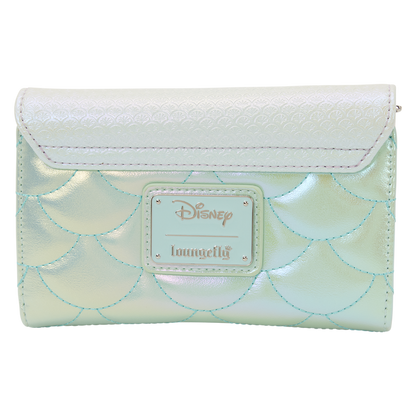 Cartera Loungefly iridiscente de La Sirenita con lazo y concha - 2