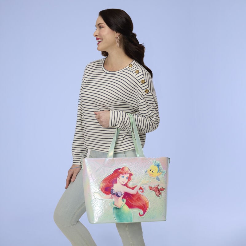 Bolso iridiscente de La Sirenita con Ariel, Flounder y Sebastian - 2