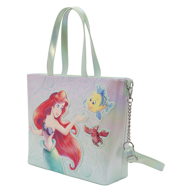 Bolso iridiscente de La Sirenita con Ariel, Flounder y Sebastian - 3