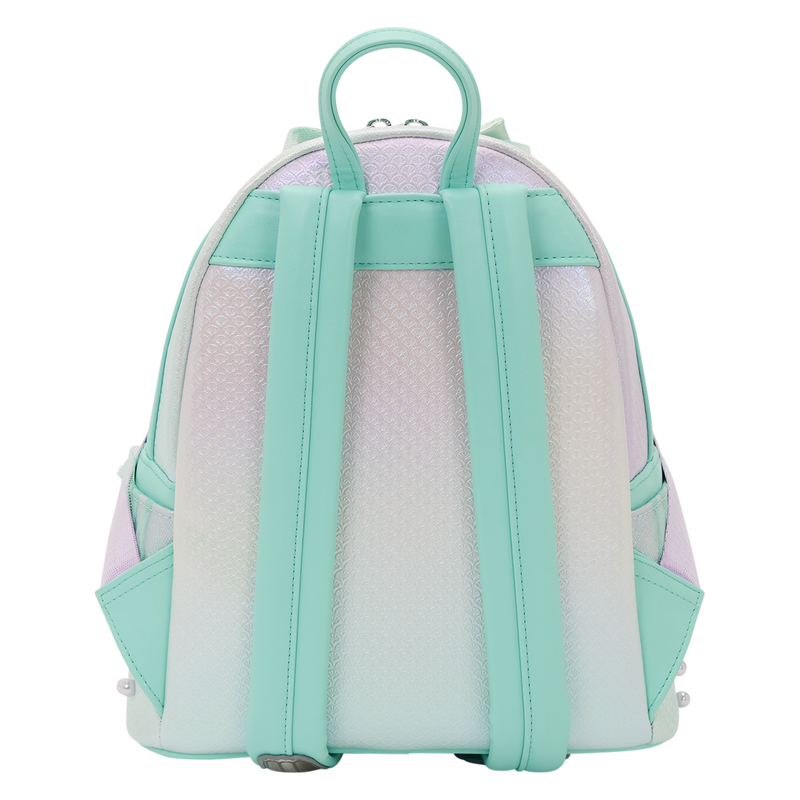 Mochila iridiscente de La Sirenita Disney Loungefly con escamas, lazo y perlas - 3