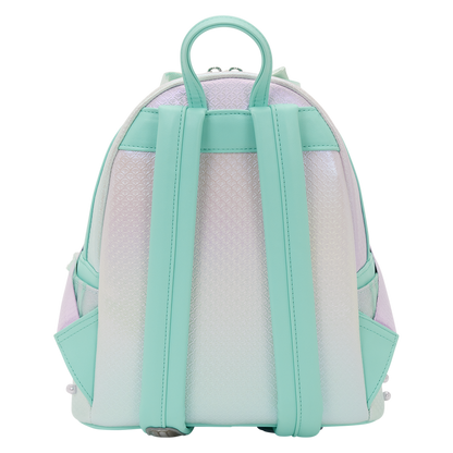 Mochila iridiscente de La Sirenita Disney Loungefly con escamas, lazo y perlas - 3