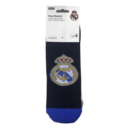 Set de dos pares de calcetines Real Madrid en azul marino y blanco - 2