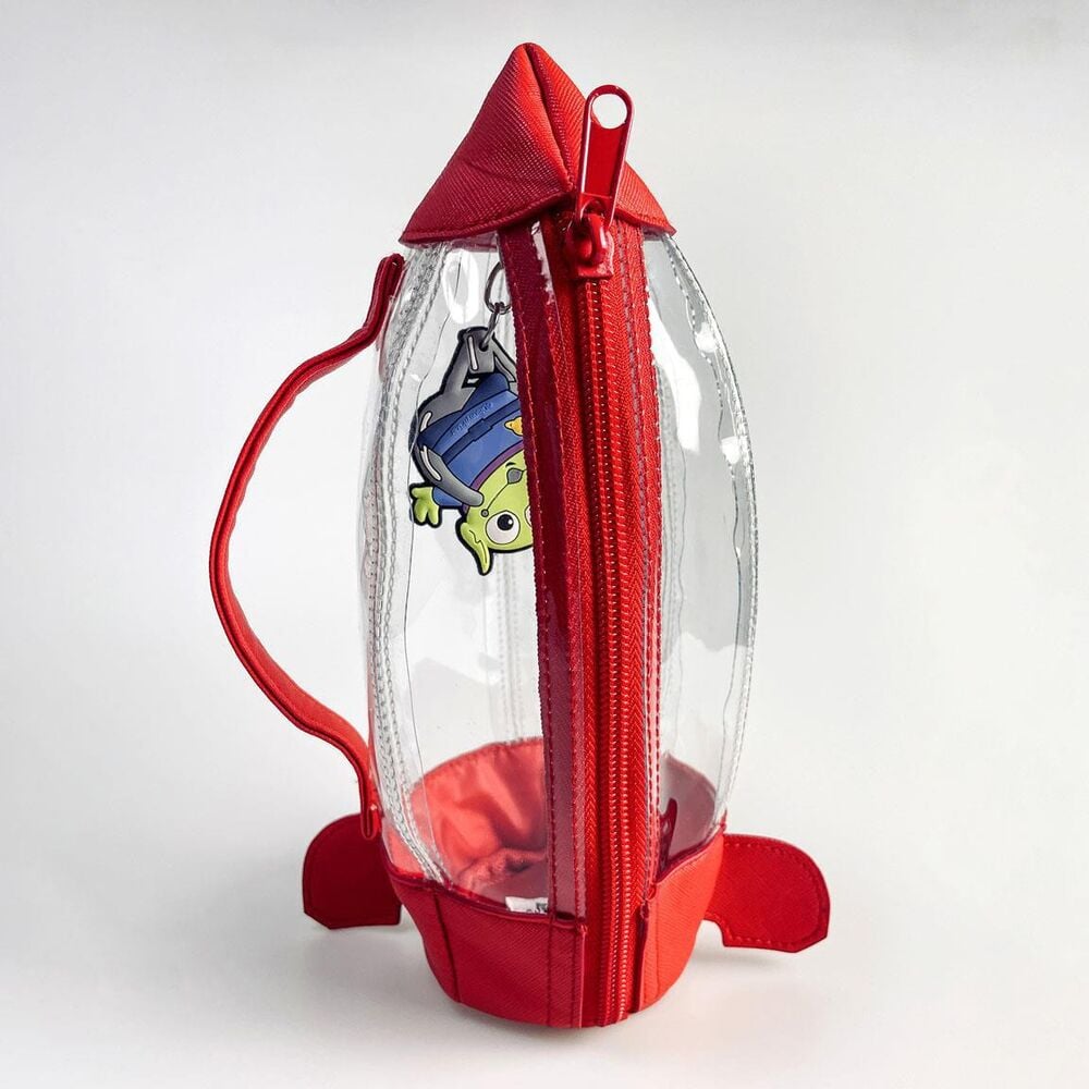 Neceser transparente de Toy Story Disney con detalles rojos