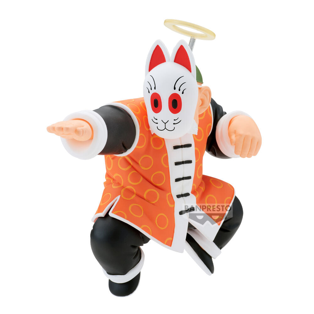 Figura de Grandpa Son Gohan de Dragon Ball con máscara blanca y halo