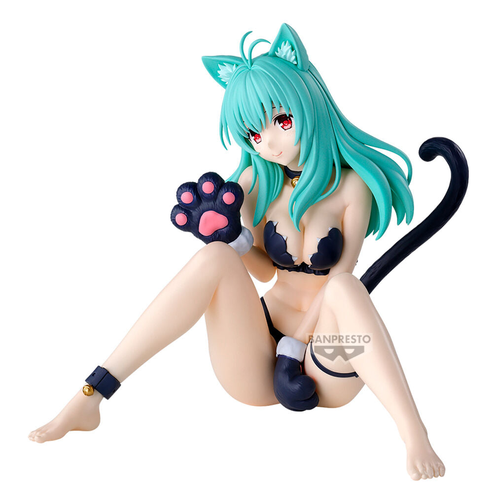 Figura de Elsie Jewelria con estética felina y cabello turquesa - 2