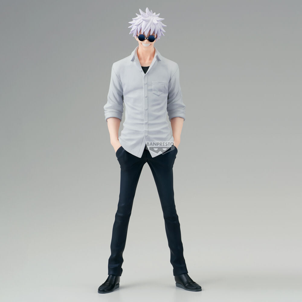 Figura de Satoru Gojo de Jujutsu Kaisen con pelo blanco y gafas de sol - 2