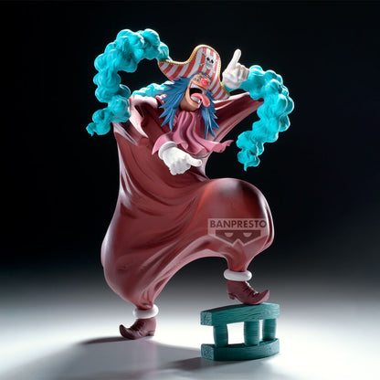 Figura Buggy Grandista de One Piece con sombrero a rayas y cabello azul - 2