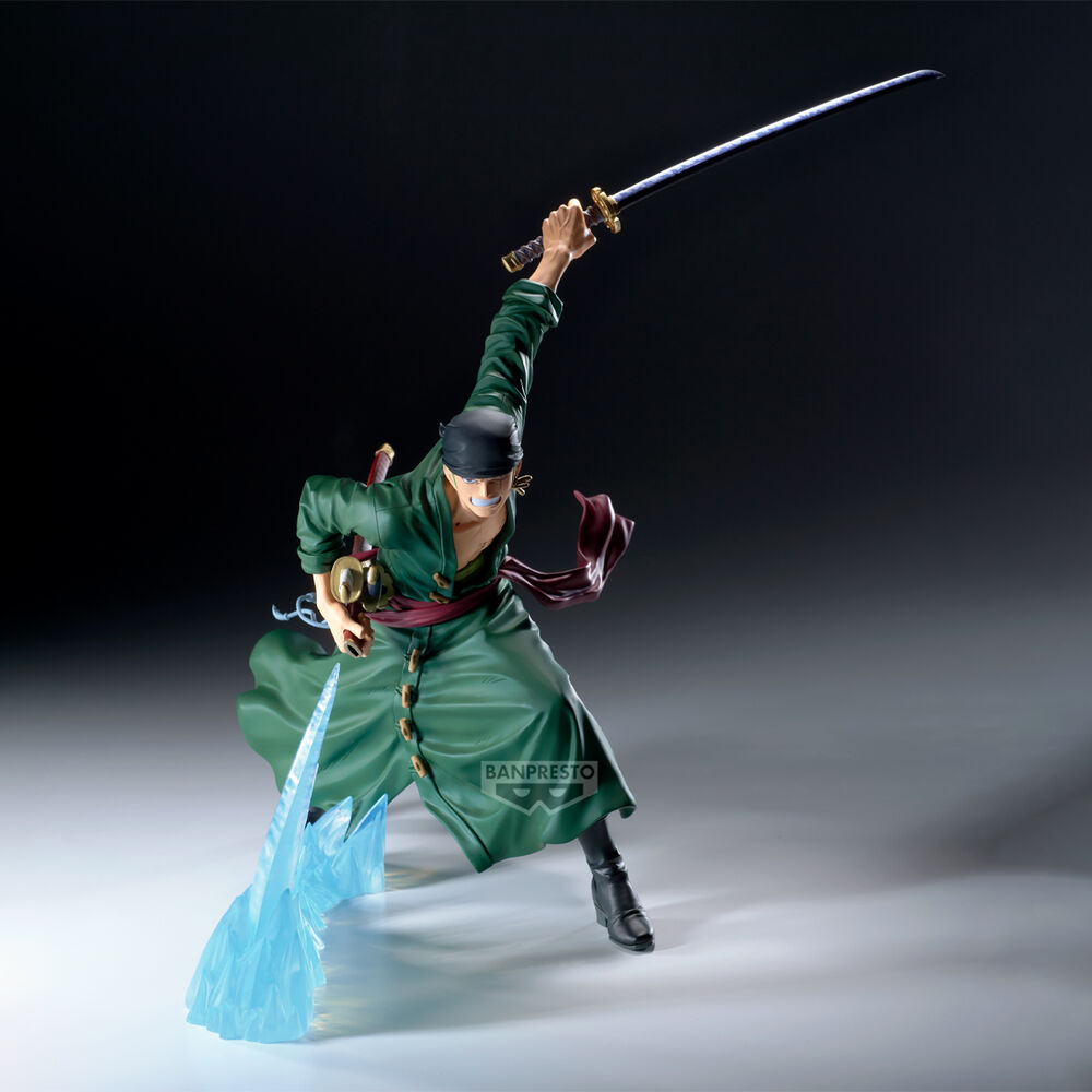 Figura de Roronoa Zoro de One Piece con espada y efecto azul - 2