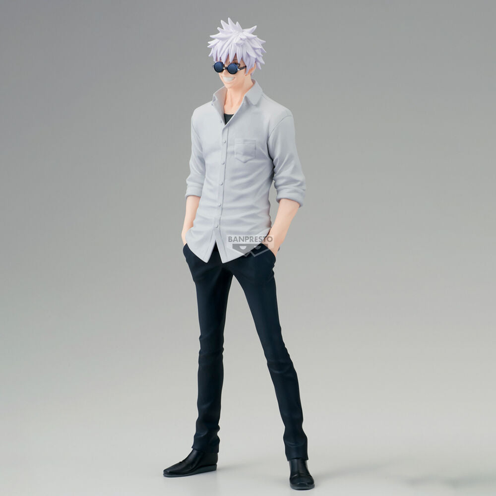 Figura de Satoru Gojo de Jujutsu Kaisen con pelo blanco y gafas de sol - 3