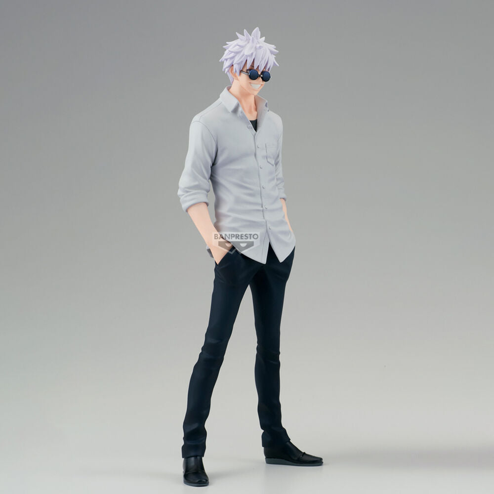 Figura de Satoru Gojo de Jujutsu Kaisen con pelo blanco y gafas de sol - 4