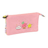 Portatodo triple rosa Mr. Wonderful Comic con tres compartimentos