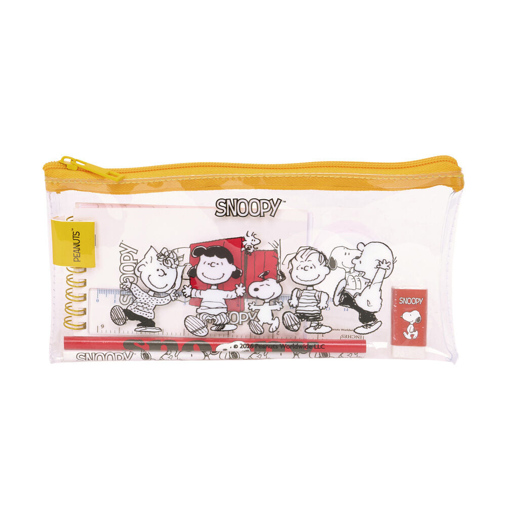Set de papelería Snoopy SAFTA en portatodo transparente - 2