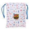 Saco de merienda Baby F.C. Barcelona blanco con cordones azules