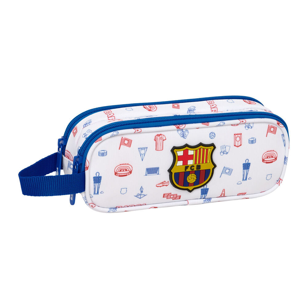Portatodo doble SAFTA del F.C. Barcelona con dos compartimentos y asa lateral