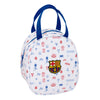 Bolsa portameriendas Baby F.C. Barcelona blanca con escudo y asa azul