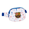 Riñonera Baby F.C. Barcelona blanca con escudo y estampado futbolístico