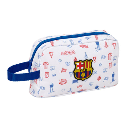 Portadesayunos térmico Baby F.C. Barcelona blanco con escudo y asa lateral