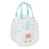 Bolsa portameriendas Baby Real Madrid blanca con oso y escudo