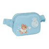 Riñonera azul Baby Real Madrid SAFTA con osito y escudo